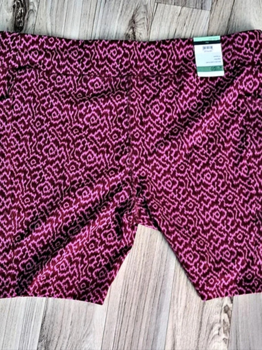 Terra & Sky Bike Shorts Animal Print in Pink & Black Size 4X NWT